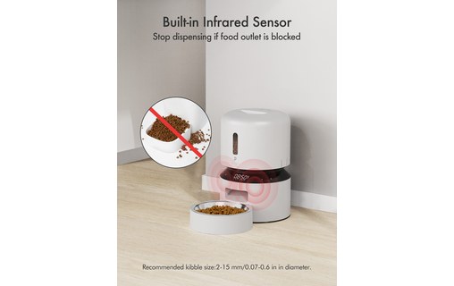 Distributeur de croquettes automatique pour chats & chiens 3L - Petlibro - Blanc