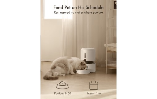 Distributeur de croquettes automatique pour chats & chiens 3L - Petlibro - Blanc