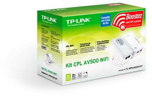 Pack de 2 CPL WiFi TP LINK TL-WPA4225 KIT - 500 Mbit/s
