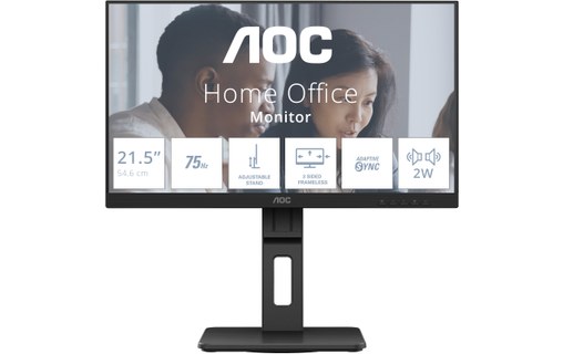 Écran 21,5" AOC E2 22E2UMF - HDMI/DisplayPort/VGA