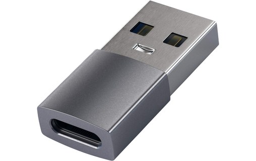 Adaptateur USB vers USB-C Charge et Synchro 5Gbps Compact Satechi Gris