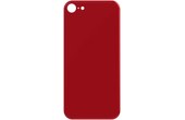 Clappio Vitre arrière de remplacement pour Apple iPhone SE 2020 et 8 Rouge