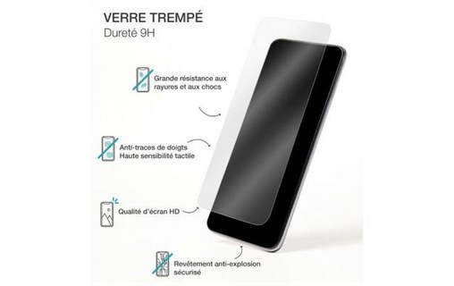 BigBen Connected Protège écran pour Apple iPhone 15 2.5D Oléophobe avec SmartFra