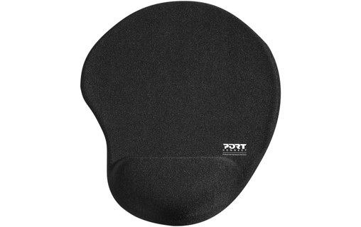 Tapis de Souris Noir Repose Poignet Ergonomique Port Connect