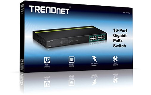 Switch Ethernet Trendnet TPE-TG160G 16 ports - PoE, L2