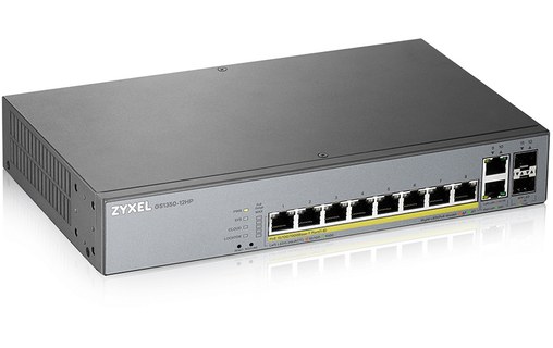 Switch Ethernet ZYXEL GS1350-12HP-EU0101F 10 ports - Manageable, PoE, L2
