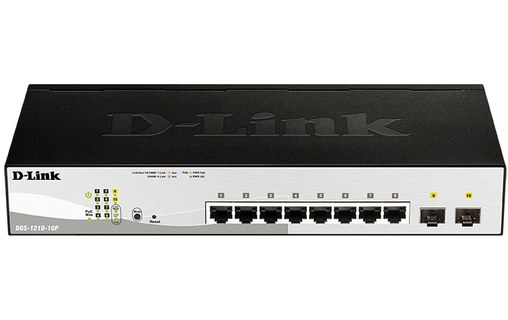 Switch Ethernet D-LINK DGS-1210-10P/E 8 ports - Manageable, PoE, L2
