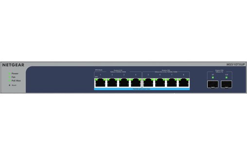Switch Ethernet NETGEAR MS510TXUP-100EUS 8 ports - 10 GbE, Manageable, PoE, L2+