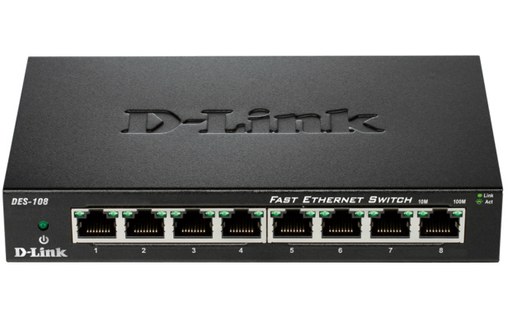 Switch Ethernet D-LINK DES-108 8 ports