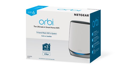 Routeur WiFi 6 Mesh NETGEAR Orbi RBS850 AX6000 Sattelite - Tri-bande