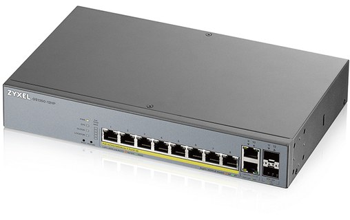 Switch Ethernet ZYXEL GS1350-12HP-EU0101F 10 ports - Manageable, PoE, L2
