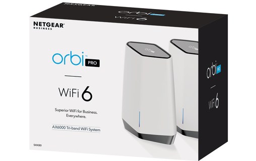 Routeur WiFi 6 Mesh NETGEAR Système Orbi Pro (SXK80) - Tri-bande 6000 Mbit/s