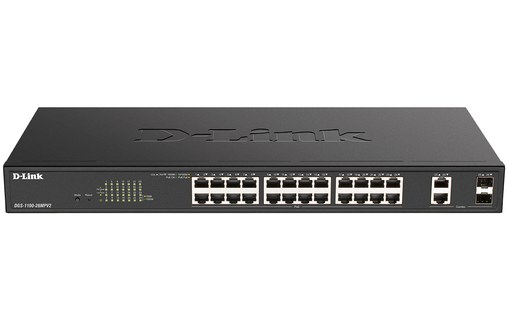Switch Ethernet D-LINK DGS-1100-26MPV2 24 ports - 10 GbE, Manageable, PoE, L2