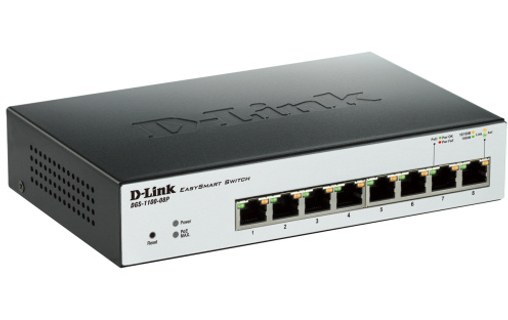 Switch Ethernet D-LINK DGS-1100-08P 8 ports - Manageable, PoE, L2