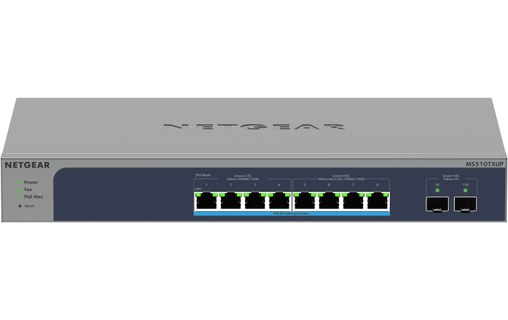 Switch Ethernet NETGEAR MS510TXUP-100EUS 8 ports - 10 GbE, Manageable, PoE, L2+