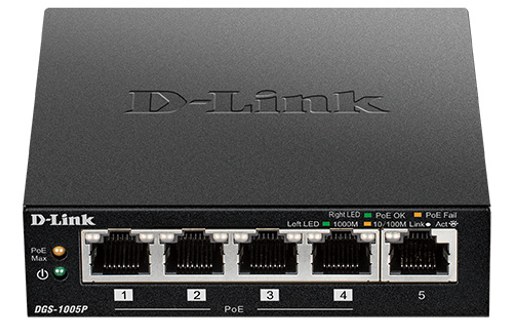 Switch Ethernet D-LINK DGS-1005P/E 5 ports - PoE