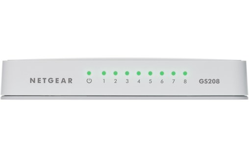 Netgear GS208 Gigabit Ethernet (10/100/1000) Blanc