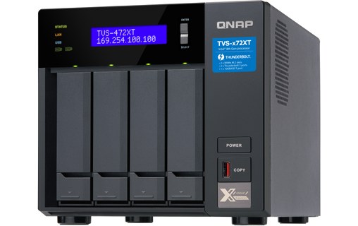 Boîtier QNAP TVS-472XT-I3-4G - Serveur NAS 4 baies Thunderbolt 3