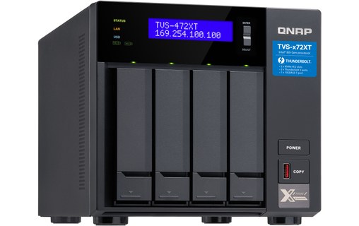 Boîtier QNAP TVS-472XT-I3-4G - Serveur NAS 4 baies Thunderbolt 3