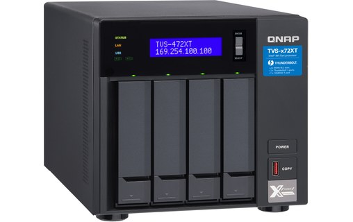 Boîtier QNAP TVS-472XT-I3-4G - Serveur NAS 4 baies Thunderbolt 3