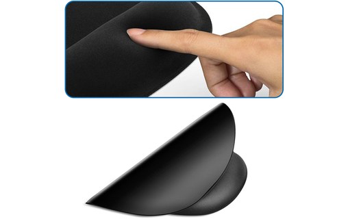 Tapis de Souris Noir Repose Poignet Ergonomique Port Connect