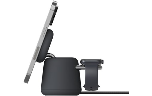 Chargeur sans fil MagSafe (15 W) 2-en-1 - Belkin BoostCharge Pro - Charbon