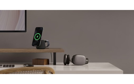 Chargeur sans fil MagSafe (15 W) 2-en-1 - Belkin BoostCharge Pro - Charbon