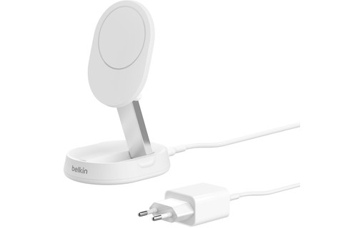 Chargeur sans fil Qi2 (15 W) pliable - Belkin BoostCharge Pro - Blanc