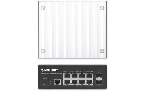 Switch Ethernet INTELLINET 508278 8 ports - Manageable, PoE, L2+/L3