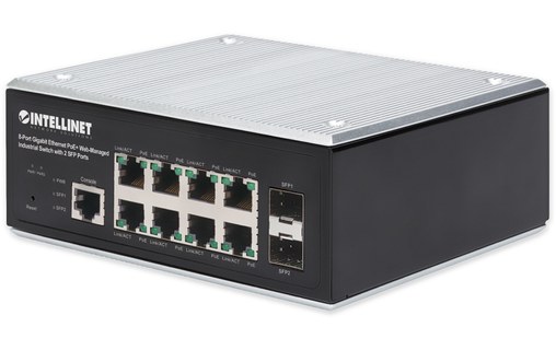 Switch Ethernet INTELLINET 508278 8 ports - Manageable, PoE, L2+/L3