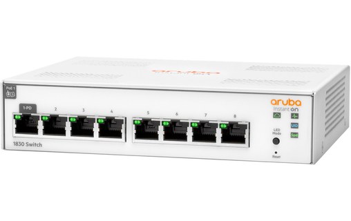 Switch Ethernet Aruba Instant On 1830 / JL810A#ABB 8 ports - Manageable, L2