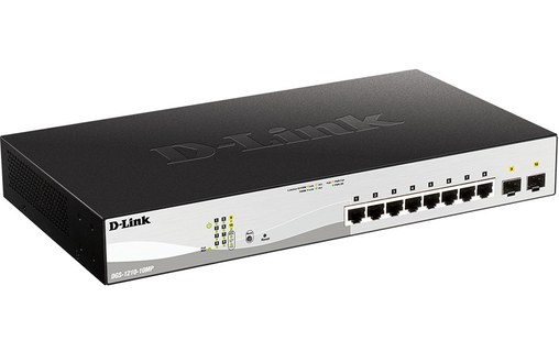 Switch Ethernet D-LINK DGS-1210-10MP 8 ports - Manageable, PoE, L2