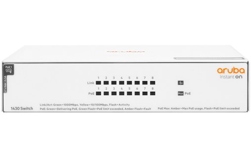 Switch Ethernet Aruba Instant On 1430 8 ports - PoE, L2