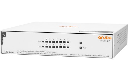 Switch Ethernet Aruba Instant On 1430 8 ports - PoE, L2