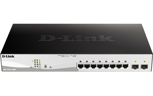 Switch Ethernet D-LINK DGS-1210-10MP 8 ports - Manageable, PoE, L2