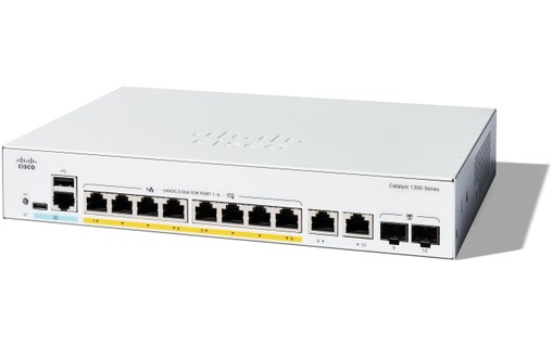 Switch Ethernet Cisco Catalyst C1300-8FP-2G 8 ports - Manageable, PoE, L2