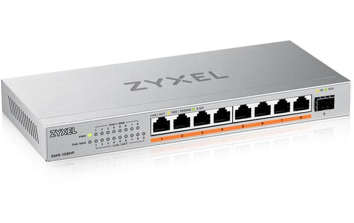 Switch Ethernet ZyXEL Série XMG100 - XMG-108HP 8 ports - 2,5 GbE, PoE