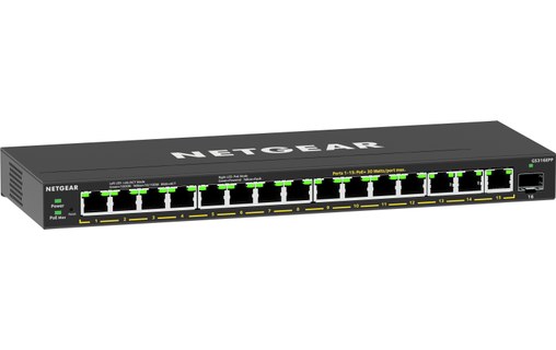 Switch Ethernet Netgear GS316EPP 16 ports - Manageable, PoE
