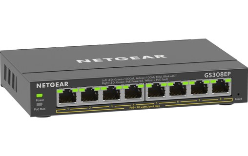 Switch Ethernet NETGEAR GS308EP 8 ports - Manageable, PoE, L2/L3
