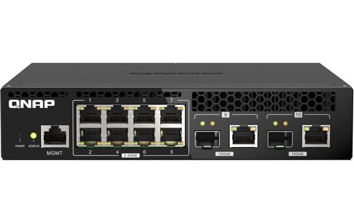 Switch Ethernet Qnap QSW-M2108R-2C 8 ports - 2,5 GbE, Manageable, PoE, L2