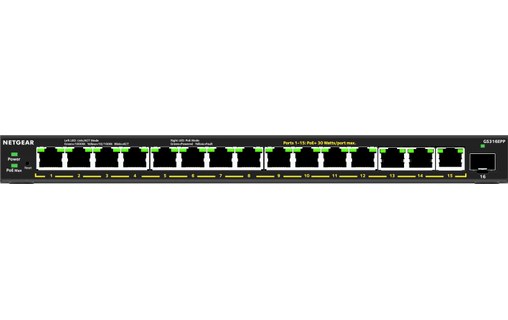 Switch Ethernet Netgear GS316EPP 16 ports - Manageable, PoE