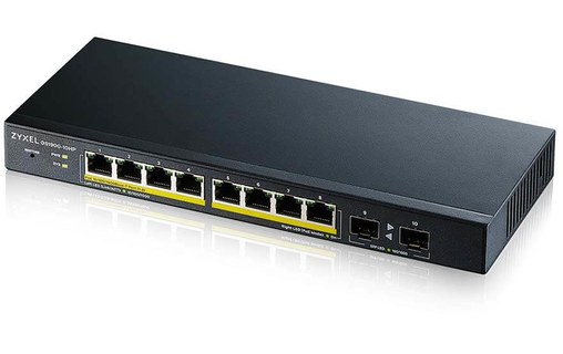 Switch Ethernet ZYXEL GS1900-10HP-EU0102F 8 ports - Manageable, PoE, L2