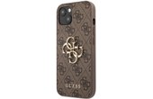 Guess Coque pour Apple iPhone 13 Mini PU 4G Big Marron