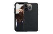 Jaym Coque Magsafe pour Apple iPhone 13 Pro Premium Silicone Microfibre Noir