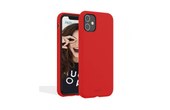 Jaym Coque Magsafe pour Apple iPhone 13 Pro Premium Silicone Microfibre Rouge