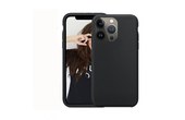 Jaym Coque pour Apple iPhone 12 Pro Max Premium Silicone Microfibre Noir