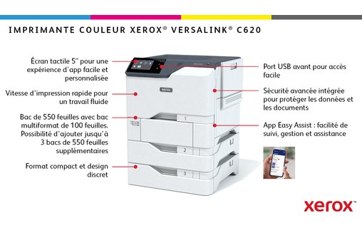 Imprimante laser Xerox VersaLink C620 - AirPrint