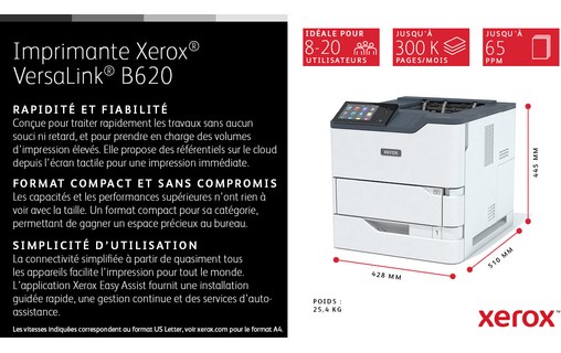 Imprimante laser Xerox VersaLink B620 - AirPrint