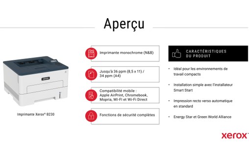 Imprimante laser Xerox B230 - WiFi, AirPrint