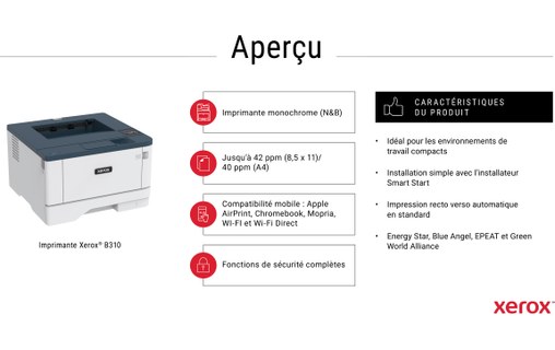 Imprimante laser Xerox B310 - WiFi, AirPrint